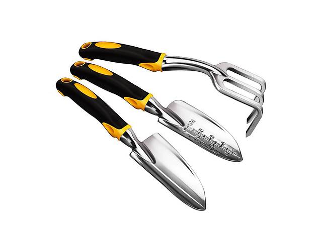 Набор садовый Lesko CG-7101B 3 предмета Черный/желтый (4465-13776)
