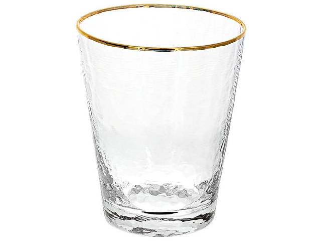 Набор стеклянных стаканов 380 мл золотой ободок DP91337 BonaDi 4 шт