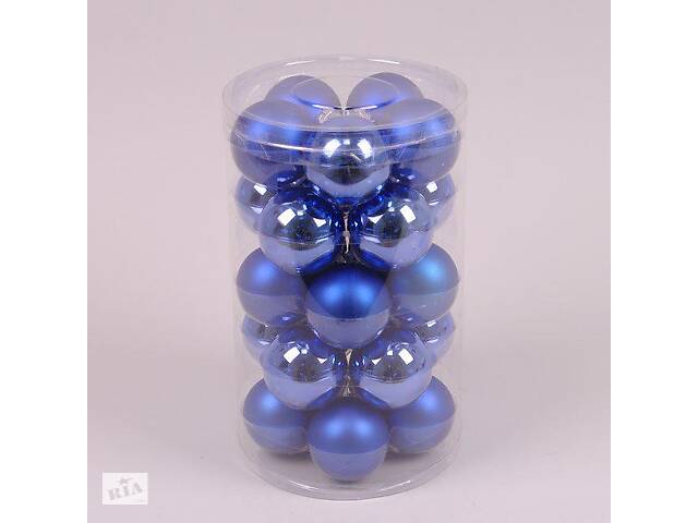 Набор стекляных новогодних шаров Flora 25 шт. D-5,7 см (44506)