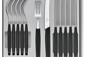 Набор столовых приборов Victorinox Swiss Modern Table Set 12 предметов Черный (6.9093.11W.12)