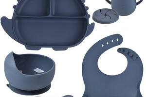 Набор силиконовой посуды 2Life Y10 6 предметов Синий (v-11214)