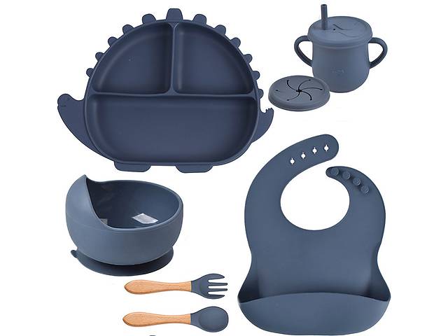 Набор силиконовой посуды 2Life Y10 6 предметов Синий (v-11246)