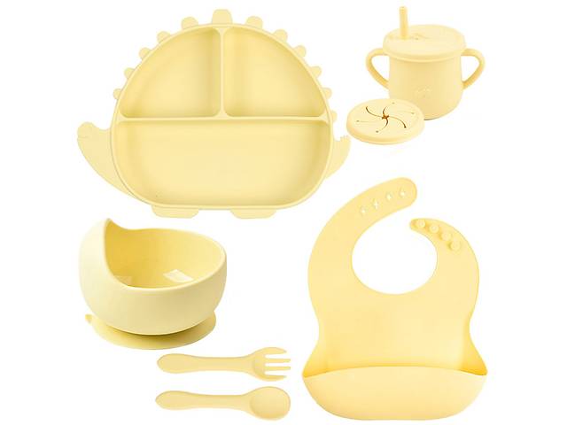 Набор силиконовой посуды 2Life Y11 6 предметов Желтый (v-11215)