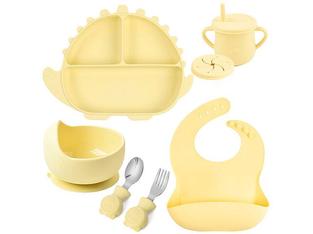 Набор силиконовой посуды 2Life Y11 6 предметов Желтый (v-11262)