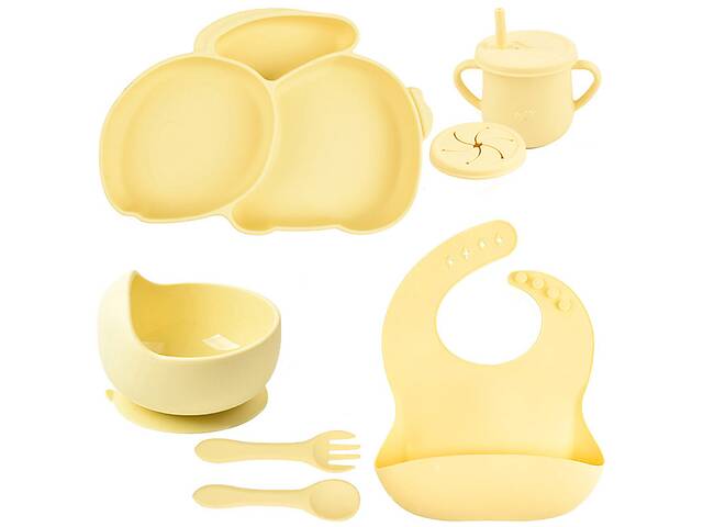 Набор силиконовой посуды 2Life Y11 из 7 предметов Желтый (n-11288)