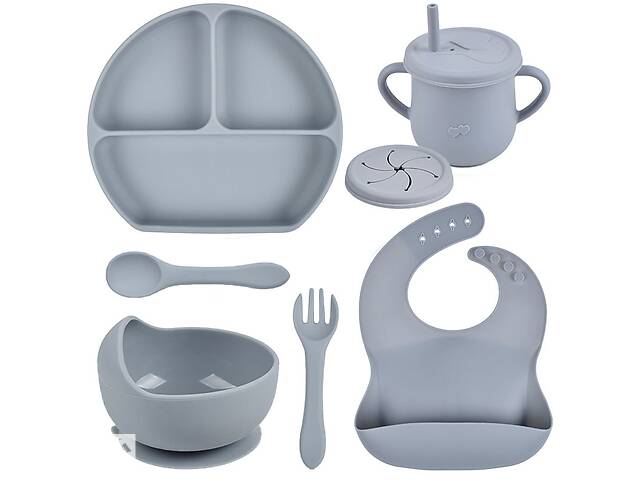 Набор силиконовой посуды 2Life Y18 6 предметов Серый (vol-10995)