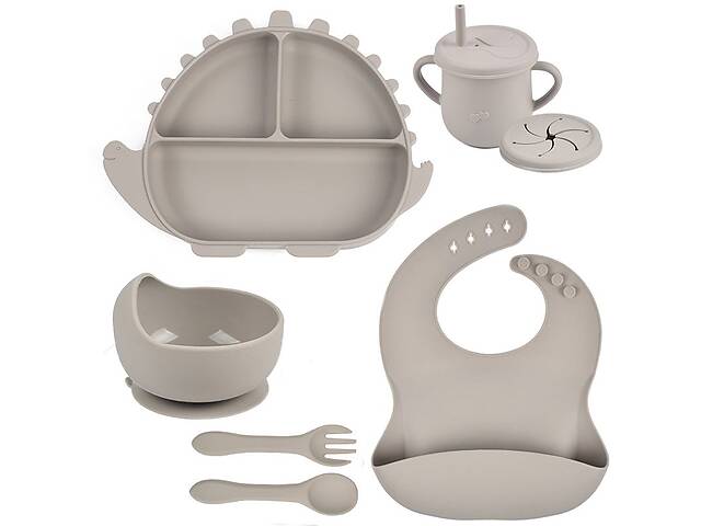 Набор силиконовой посуды 2Life Y20 6 предметов Серый (v-11220)