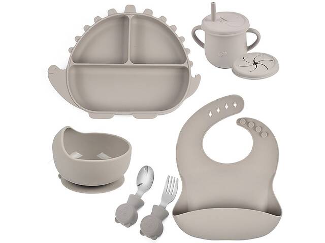 Набор силиконовой посуды 2Life Y20 6 предметов Серый (v-11267)