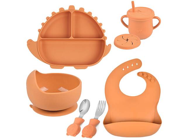 Набор силиконовой посуды 2Life Y25 6 предметов Оранжевый (v-11270)