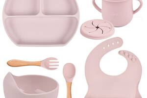 Набор силиконовой посуды 2Life Y26 6 предметов Розовый (v-11154)