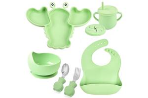 Набор силиконовой посуды 2Life Y3 6 предметов Зеленый (v-11199)