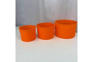 Набір силіконових форм для випічки пасхи 6750 3 предмети оранжеві