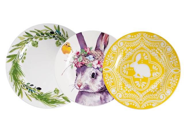 Набор тарелок Easter collection Пасхальный Кролик 8 шт 922-022 Купи уже сегодня!