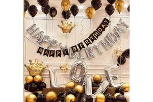 Набір повітряних кульок для фото на день народження Happy Birthday