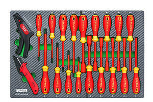 Набор инструмента электроизолированного TOPTUL VDE 20ед. (в ложементе, тип D) GED2065