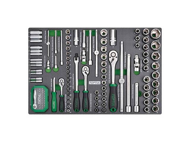 Набор инструмента в ложементе 1/4', 3/8', 1/2' 126 ед. TOPTUL GEDC611