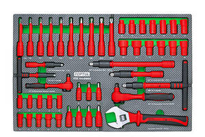 Набор изолированного инструмента VDE 48ед. (в ложементе, тип D) TOPTUL GED4863