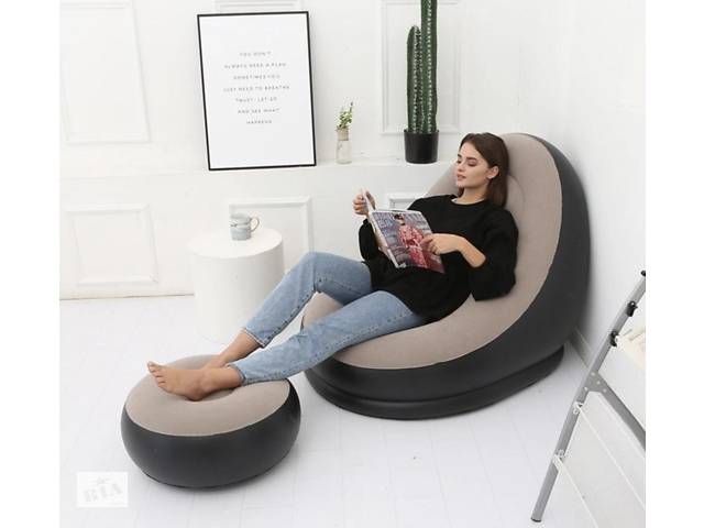 Надувное садовое кресло с пуфиком Air Sofa Comfort