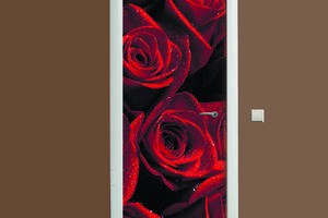 Наклейка на дверь Zatarga Алые розы 650х2000 мм Бордовый (Z180082 dv)