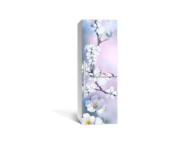 Наклейка на холодильник Zatarga «Гостьи вишнёвого дерева» 650х2000 мм виниловая 3Д наклейка декор на кухню
