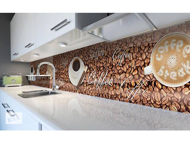 Наклейка виниловая кухонный фартук Zatarga 'Кофе Coffee' 600х2500 мм