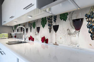 Наклейка виниловая кухонный фартук Zatarga 'Красное вино' 650х2500 мм (Z181305/1)