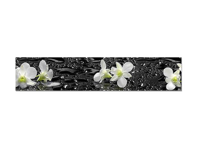 Наклейка виниловая кухонный фартук Zatarga 'Мокрые орхидеи' 600х3000 мм (Z181311/2)