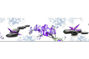 Наклейка виниловая кухонный фартук Zatarga 'Неоновые Орхидеи' 650х2500 мм (Z181317/1)