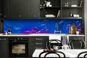 Наклейка виниловая кухонный фартук Zatarga 'Подводный мир Дельфин' 600х2500 мм