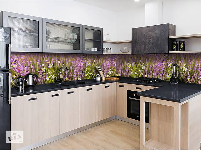 Наклейка виниловая кухонный фартук Zatarga 'Полевые цветы' 650х2500 мм