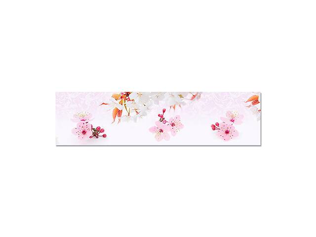 Наклейка виниловая кухонный фартук Zatarga 'Розовые Цветы Вишни' 650х2500 мм (Z181322/1)