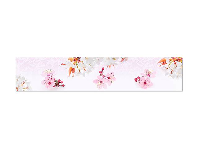 Наклейка виниловая кухонный фартук Zatarga 'Розовые Цветы Вишни' 600х3000 мм (Z181322/2)