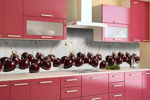 Наклейка виниловая кухонный фартук Zatarga 'Спелые вишни' 600х3000 мм
