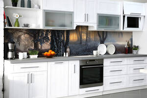 Наклейка виниловая кухонный фартук Zatarga 'Туманный Лес 3Д' 650х2500 мм (Z181337/1)