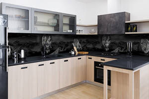 Наклейка виниловая кухонный фартук Zatarga 'Тигр Леопард' 600х2500 мм
