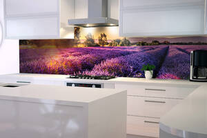 Наклейки для кухни Zatarga Лавандовые поля 600х2500 мм Фиолетовый (Z180126)