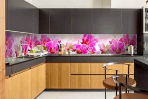 Наклейки для кухни Zatarga Нежная орхидея 650х2500 мм Розовый (Z180129/1)