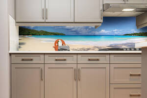 Наклейки кухонный фартук Zatarga 'Тропический пляж Баунти' 600х2500 мм (Z180270)