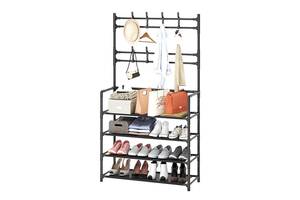 Напольная вешалка-стойка для одежды RIAS New Simple Floor Clothes Rack 151x60x30см Black