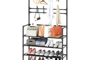 Напольная вешалка-стойка для одежды RIAS New Simple Floor Clothes Rack 151x60x30см Black