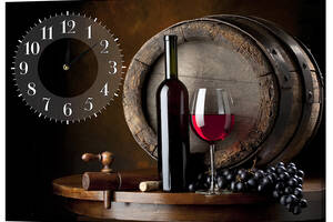 Настенные часы Декор Карпаты 53х72 Красное вино (53х72-o679)