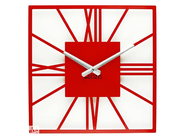 Настенные Часы Glozis New York 35х35 см Красный (B-025)