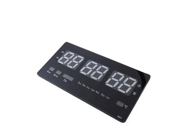 Настенные электронные часы Digital Clock 4622 LED Черные с белым