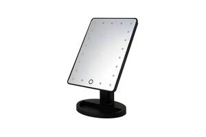 Настольное косметическое зеркало для макияжа с подсветкой Magic Large LED Mirror NJ-230/0172 Черное