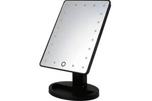 Настольное косметическое зеркало для макияжа с подсветкой Magic Large LED Mirror NJ-230/0172 Черное