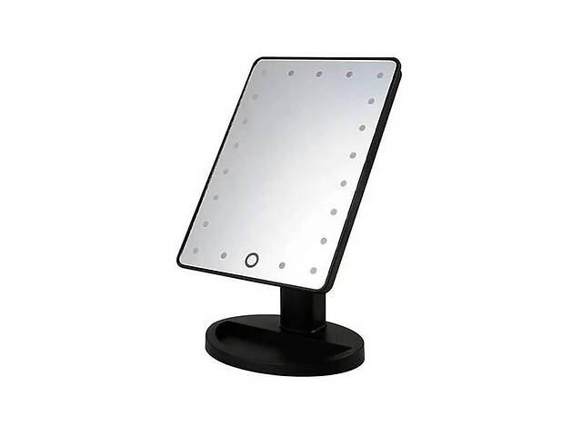 Настольное косметическое зеркало для макияжа с подсветкой Magic Large LED Mirror NJ-230/0172 Черное