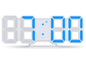 Настольные часы Led электронные светодиодные USB 22,5см Синие (ART-6802)