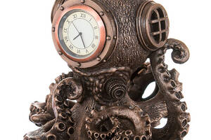 Настольные часы Осьминог 14 см Veronese AL30466 Коричневый