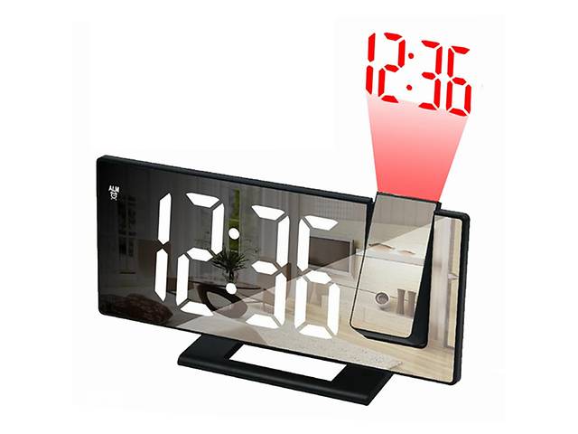 Настольные электронные часы проекционные с будильником и календарем OPT-TOP с радио и функцией USB зарядки (2104218243)