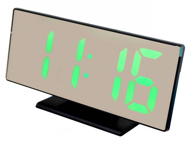 Настольные зеркальные часы UKC DS-3618L с подсветкой Black (PRO3618L-B)